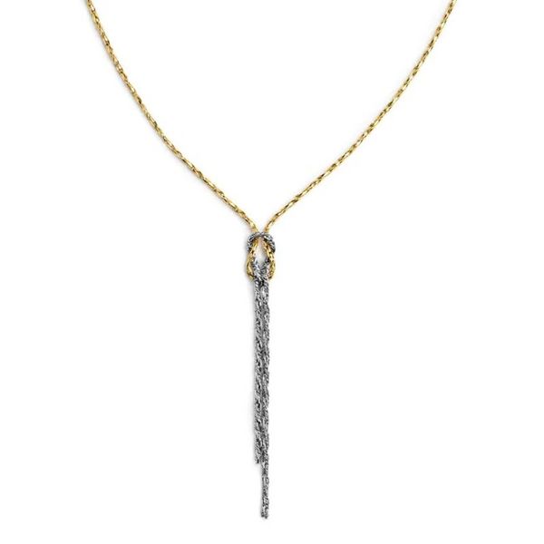 2. Y knot necklace combined chains gold Marlù Gioielli 25co0002gs