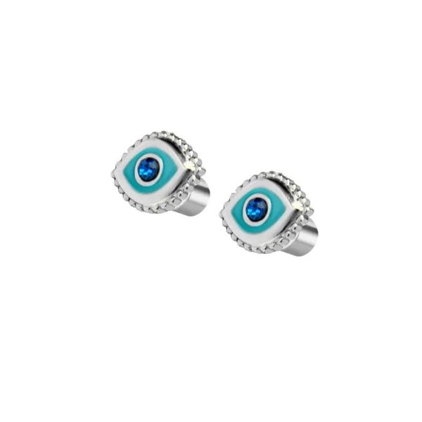 1. Stud earrings with "eye" steel gray Marlù Gioielli 18or132-t