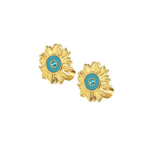 1. Orecchini a lobo "sole" con cristallo oro Marlù Gioielli 18or131-t