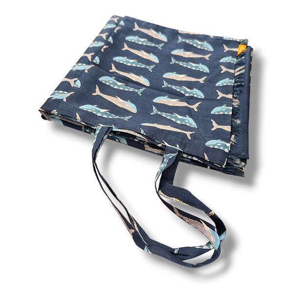 2. “Whale” sarong Blue BRASS Workshop pbm01