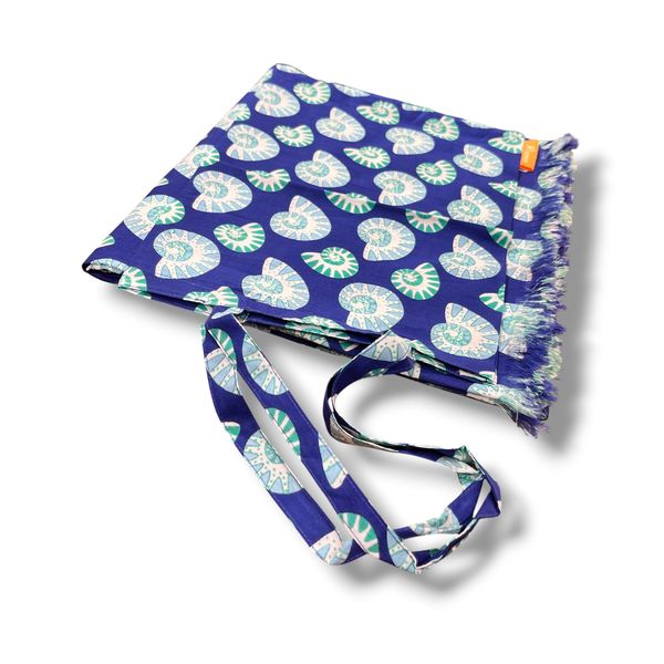 2. “Nautilus” sea sarong blue BRASS Workshop pmn01