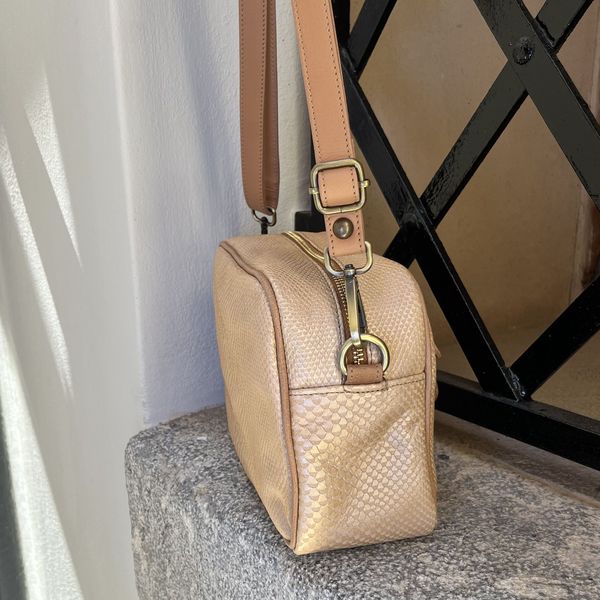 2. Rectangular shoulder bag Beige BRASS Workshop brpa01