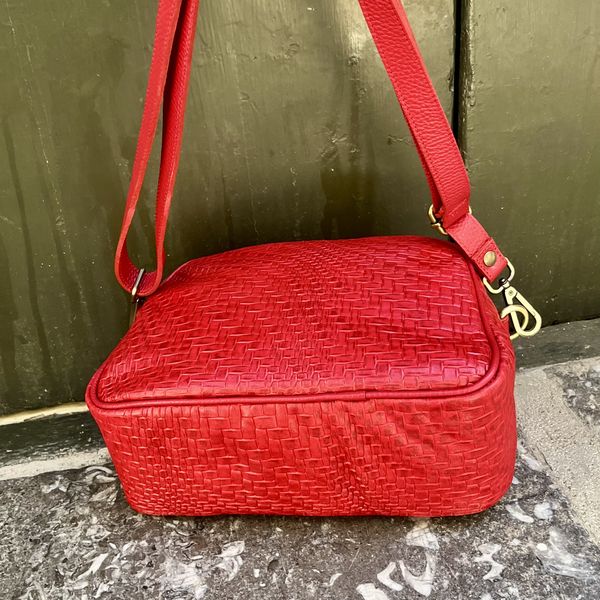 4. Borsa rettangolare a tracolla rosso BRASS Workshop brpa01
