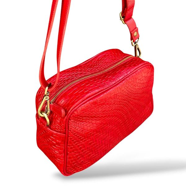 1. Borsa rettangolare a tracolla rosso BRASS Workshop brpa01
