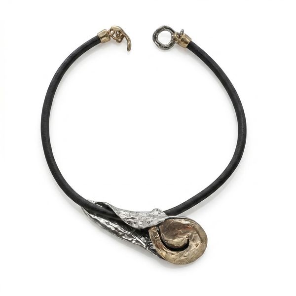 1. “Wind Dance” Pendant Necklace silver gray Giuseppe Mandile cr127