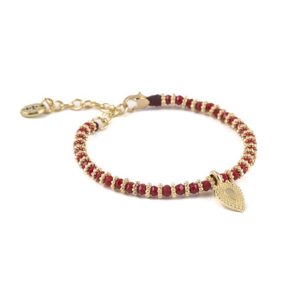 1. Bracciale Tuhina B164G rosso burgundy House Of Tuhina th-b164g