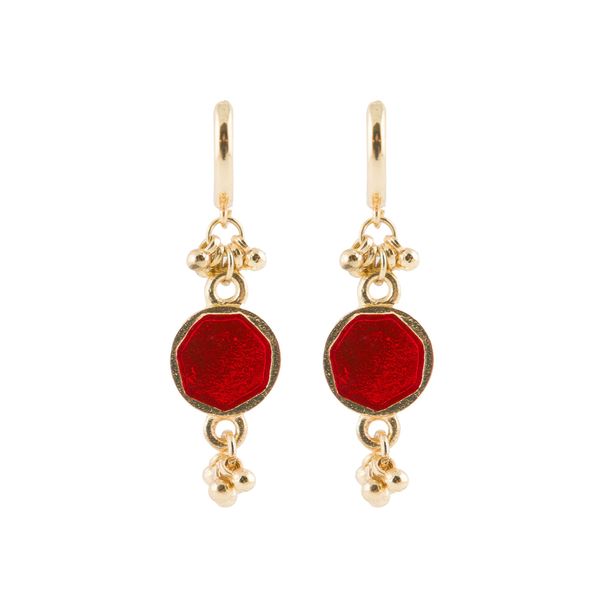 1. Orecchini Tuhina E735G rosso House Of Tuhina th-e735g