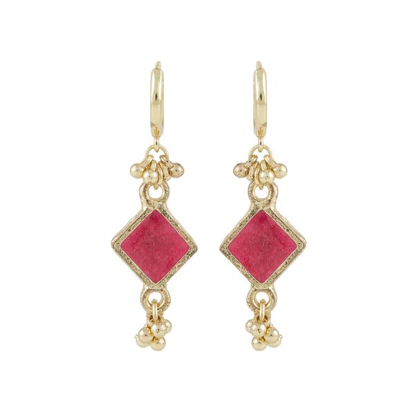1. Tuhina E734G Earrings red House Of Tuhina th-e734g
