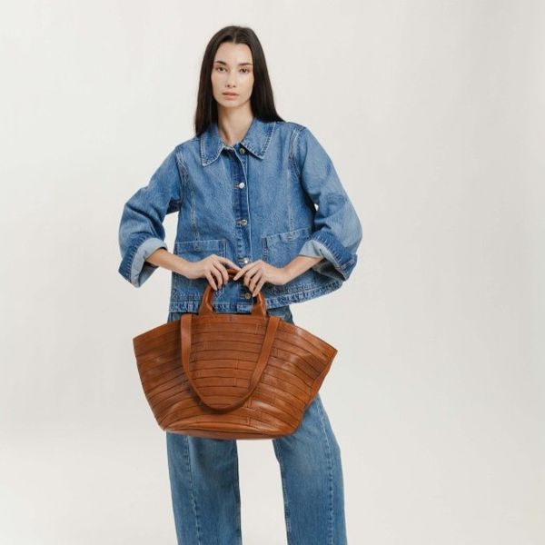4. Biba Lewisburg Bricks Large Shoulder Bag brown BIBA leb1l
