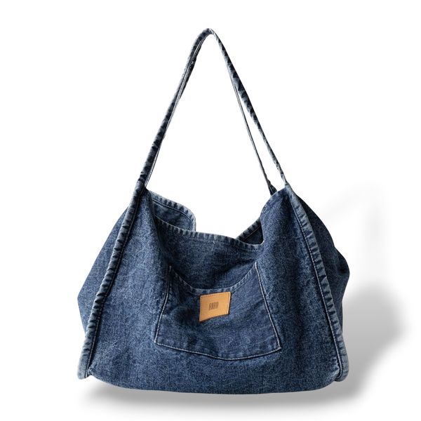 1. Borsa sacca BIBA Palm blu jeans BIBA plm1b