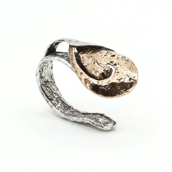 1. "Wind Dance" Rigid Bracelet silver gray Giuseppe Mandile ba154