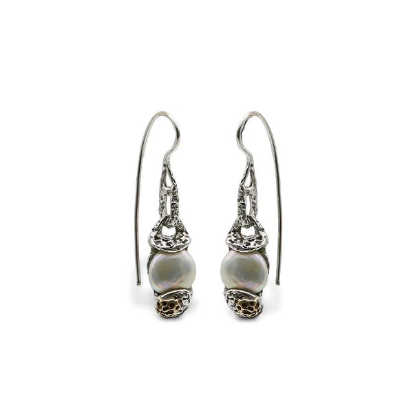 1. Orecchini pendenti perla barocca grigio argento Giuseppe Mandile ora55