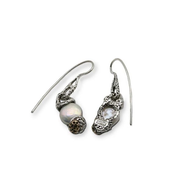 2. Orecchini pendenti perla barocca grigio argento Giuseppe Mandile ora55