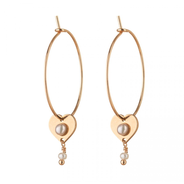 Mary earrings White BRASS Workshop