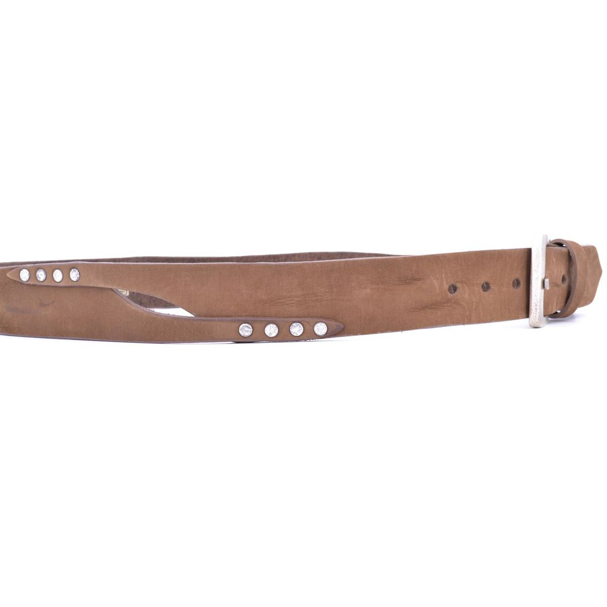 3. Leather belt 002 Brown BRASS Workshop italyb002
