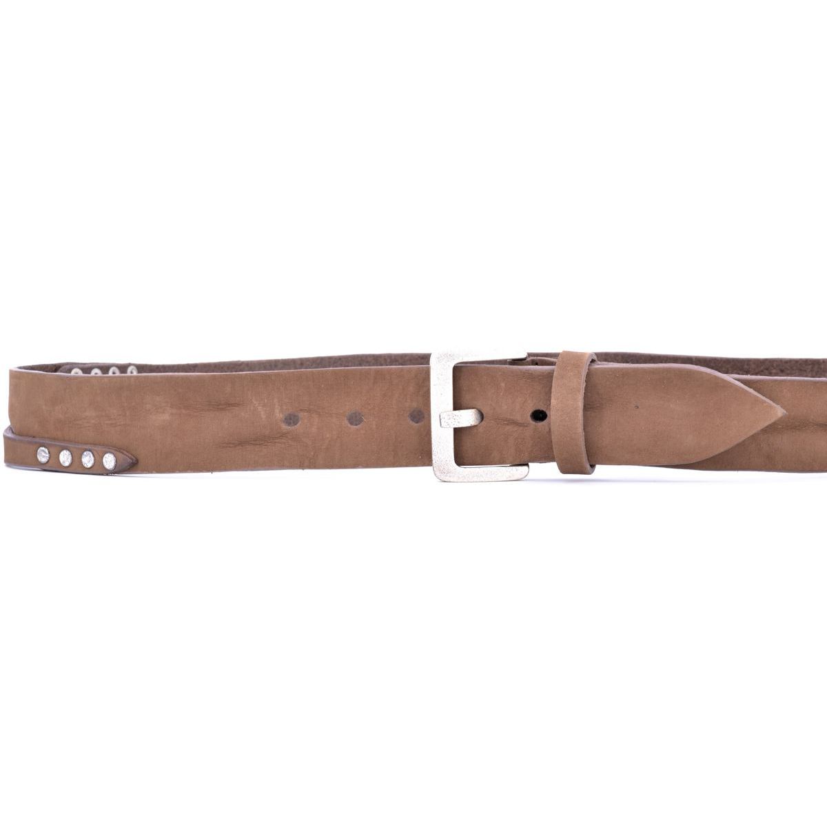 2. Leather belt 002 Brown BRASS Workshop italyb002