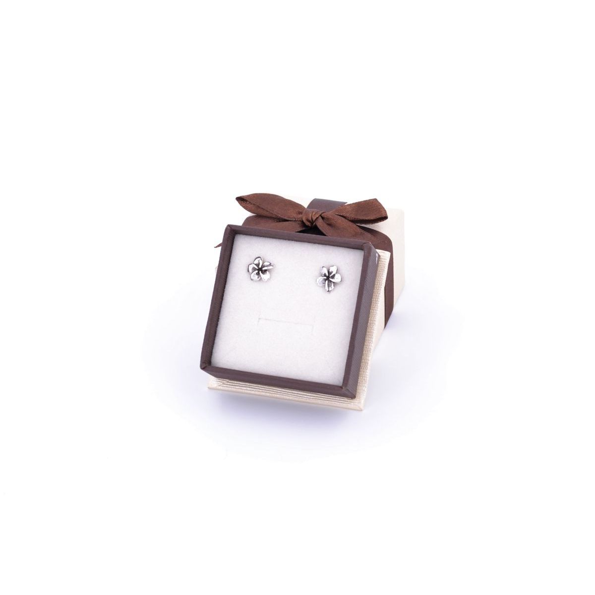 1. Flower 2 ,Mini Silver Earrings Silver BRASS Workshop brsmoa02