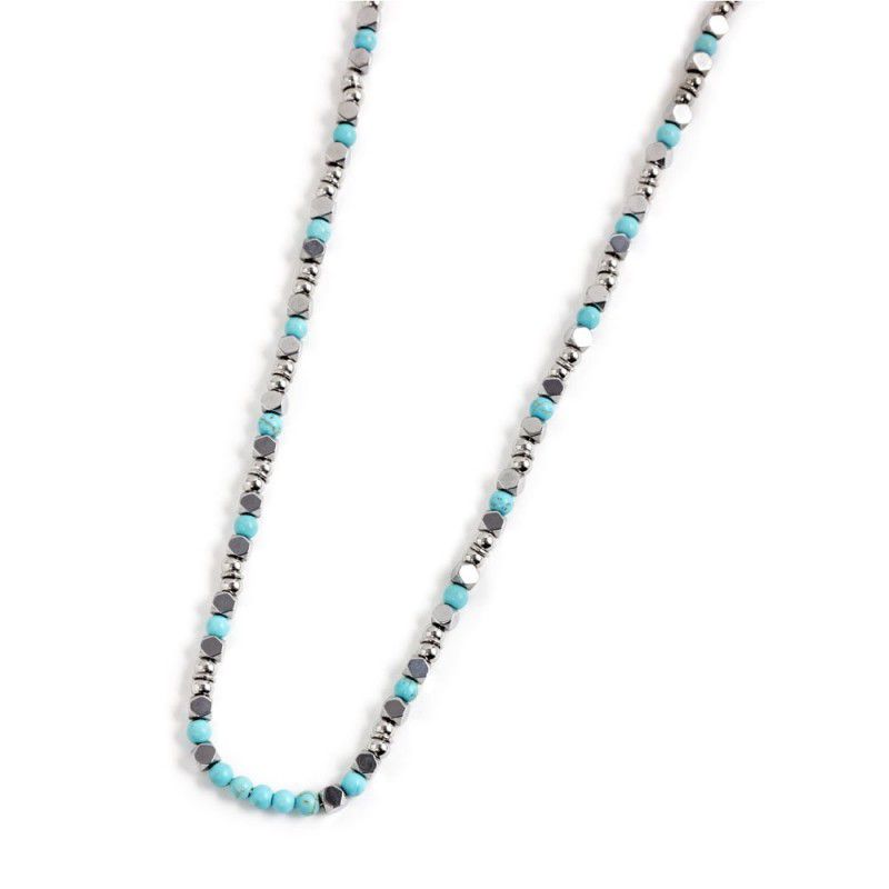 2. Collana Acciaio Pietre Turchesi Turchese Marlù Gioielli 1co0003