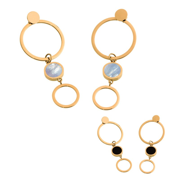 Round drop earrings Gold Marlù Gioielli