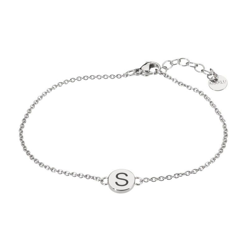 2. Enamel letter bracelet Black Marlù Gioielli 18br047
