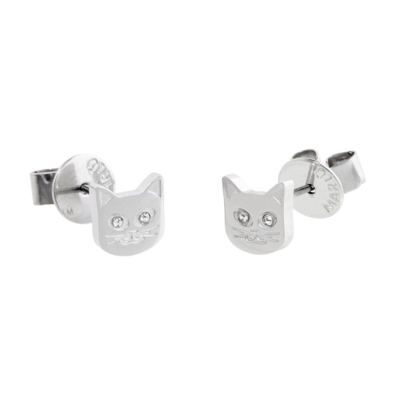 1. Orecchini gatto con strass grigio acciaio Marlù Gioielli 18or045