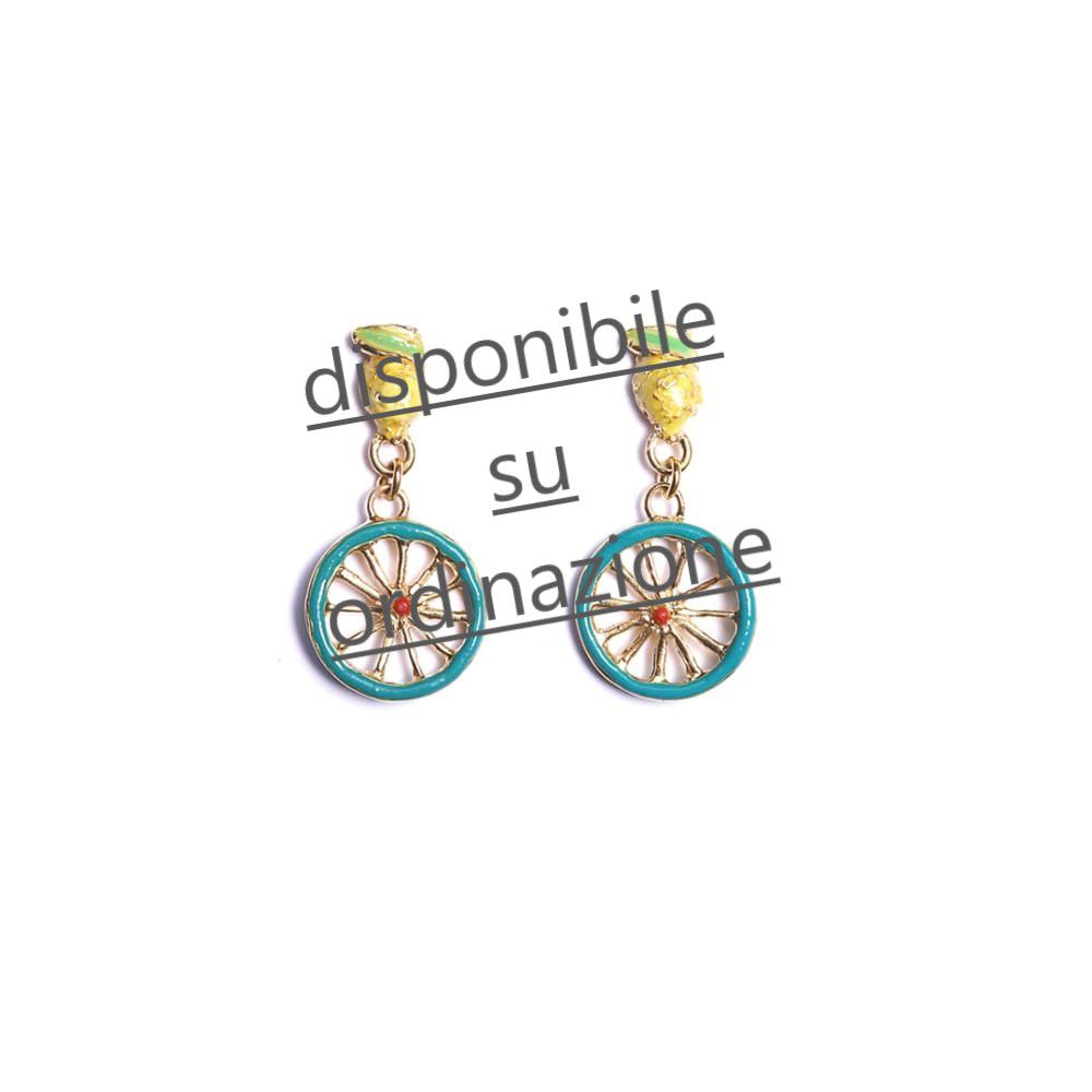 2. Sicilian Cart Wheel Drop Earrings Gold GIULIANAdiFRANCO gioielli j-e106