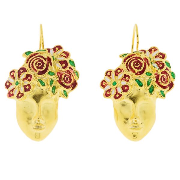 1. SciauRosa Earrings J-E164 gold GIULIANAdiFRANCO