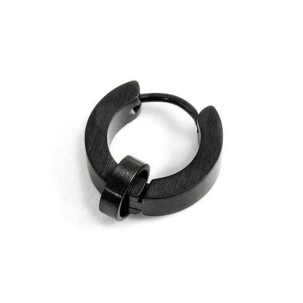 Orecchino singolo cerchio 14 mm Nero Marlù Gioielli