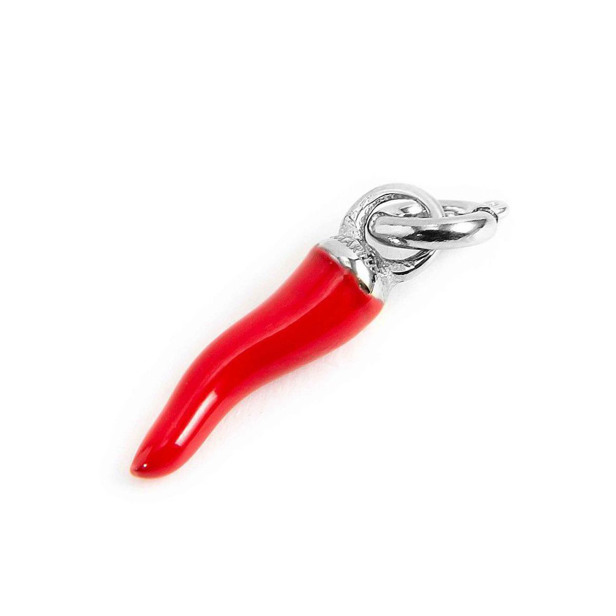 1. Mini red horn charm steel gray Marlù Gioielli 33ch0027-r