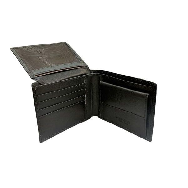 2. Double stitched leather wallet black