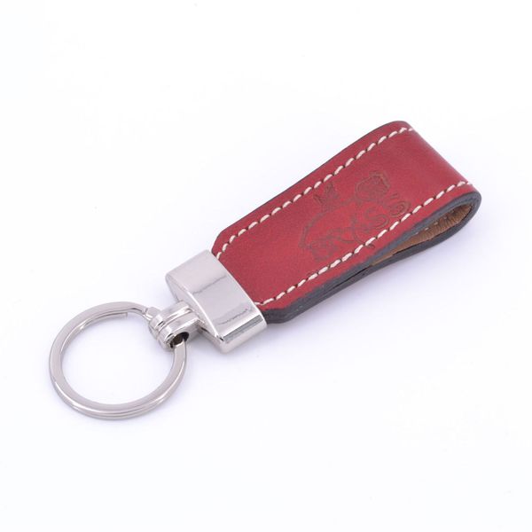 Portachiavi in pelle fascetta Rosso BRASS Workshop