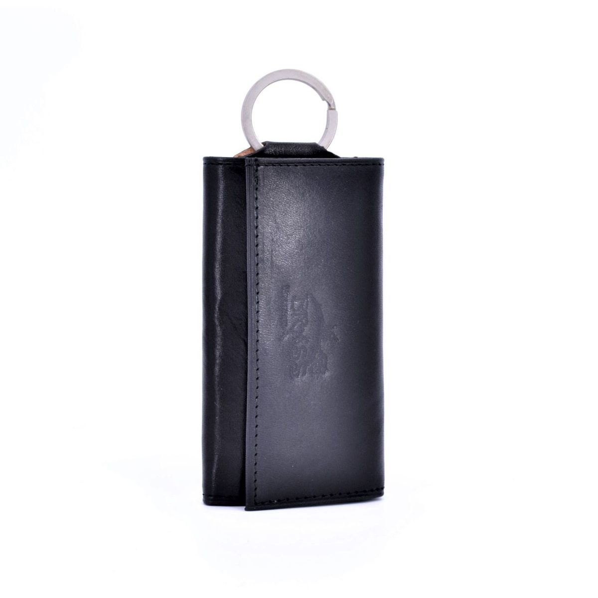 1. Portachiavi bottone con tasca Nero BRASS Workshop 7023p