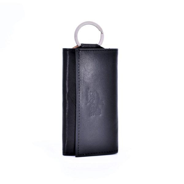 1. Portachiavi bottone con tasca Nero