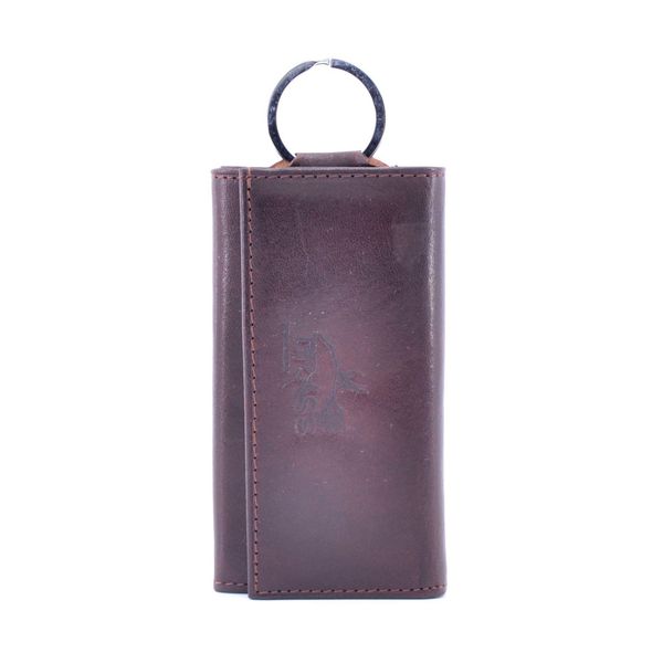 1. Portachiavi bottone con tasche Marrone BRASS Workshop 7023p