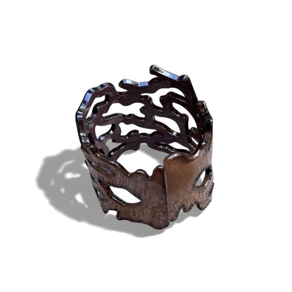 2. Resin bracelet "under the sea" Brown BRASS Workshop brsrc01