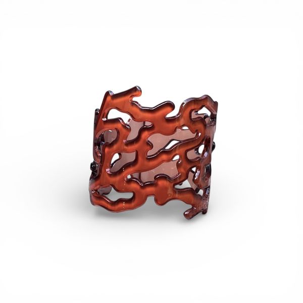 1. Resin bracelet "under the sea" Dark orange BRASS Workshop brsrc01