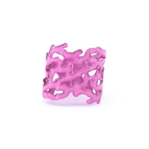 2. Resin bracelet "under the sea" Fucsia