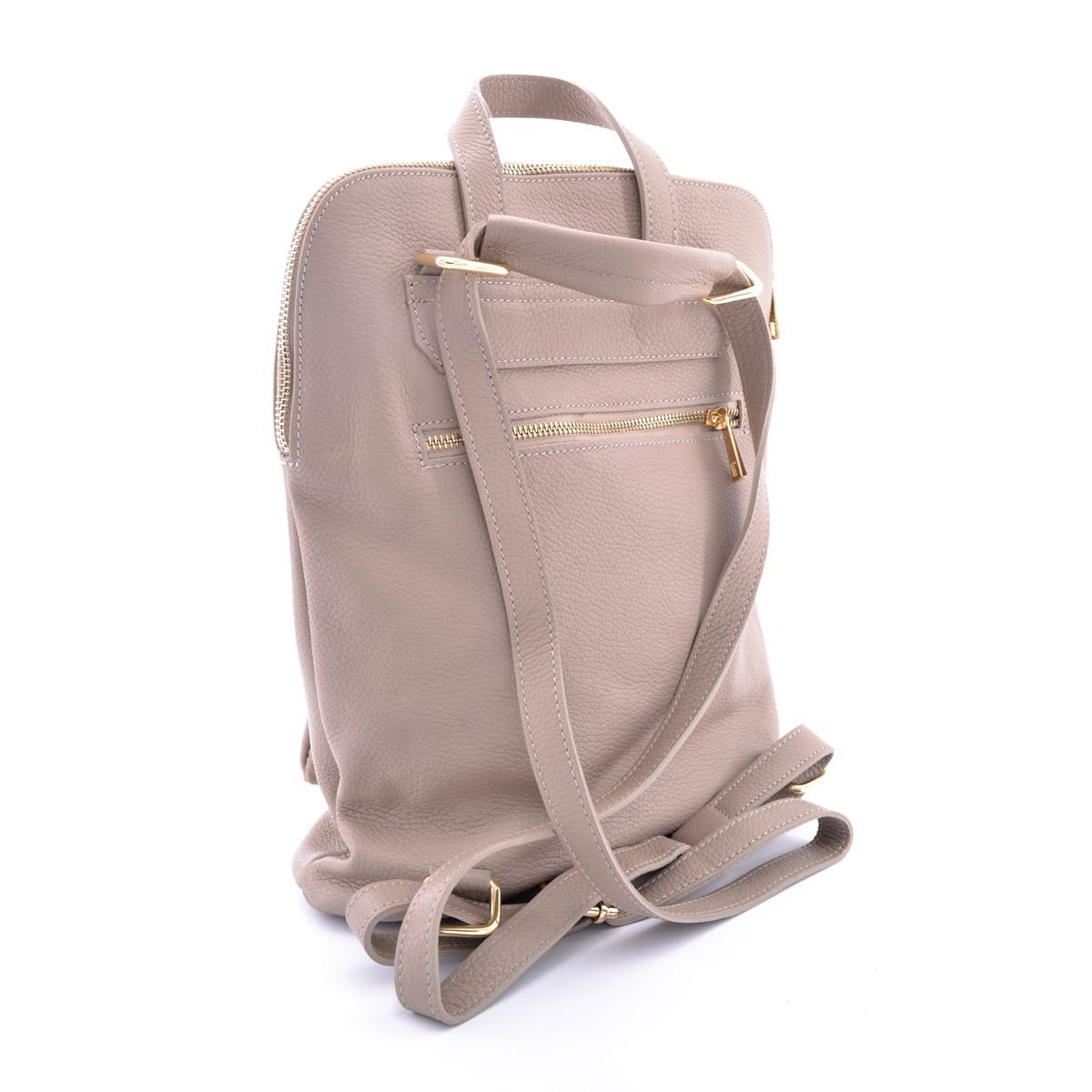 2. 2 in 1 shoulder backpack Beige BRASS Workshop b5017