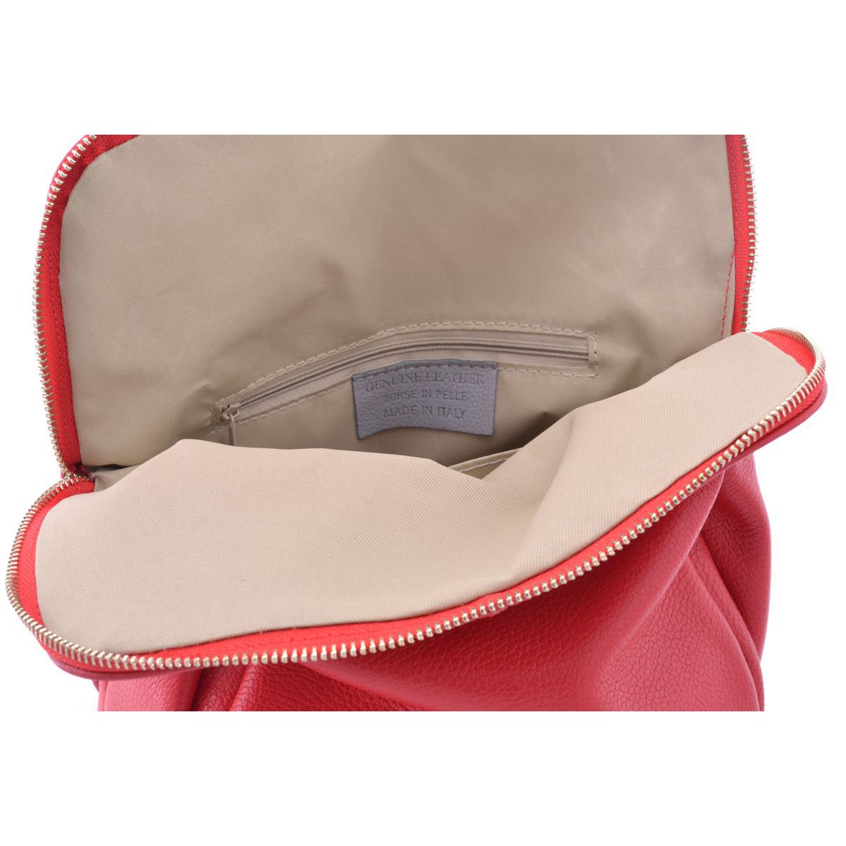 4. 2 in 1 shoulder backpack Red BRASS Workshop b5017