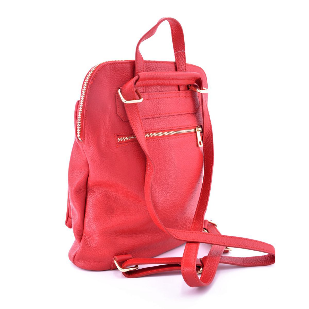 2. 2 in 1 shoulder backpack Red BRASS Workshop b5017