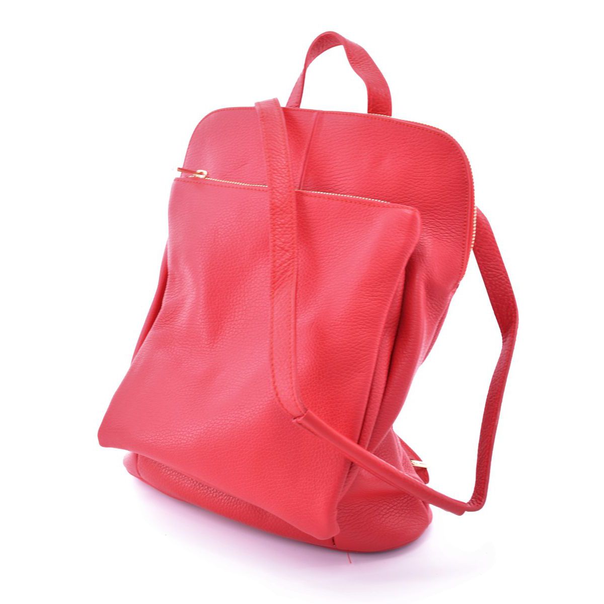 3. 2 in 1 shoulder backpack Red BRASS Workshop b5017