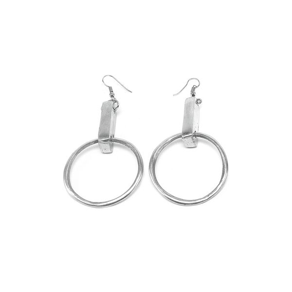 Orecchini barretta e cerchio Alluminio VestoPazzo