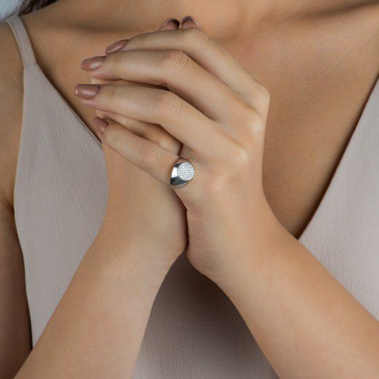 1. Chevalier Dolunay, sterling silver ring silver gray Kurshuni Gioielli kr849-600