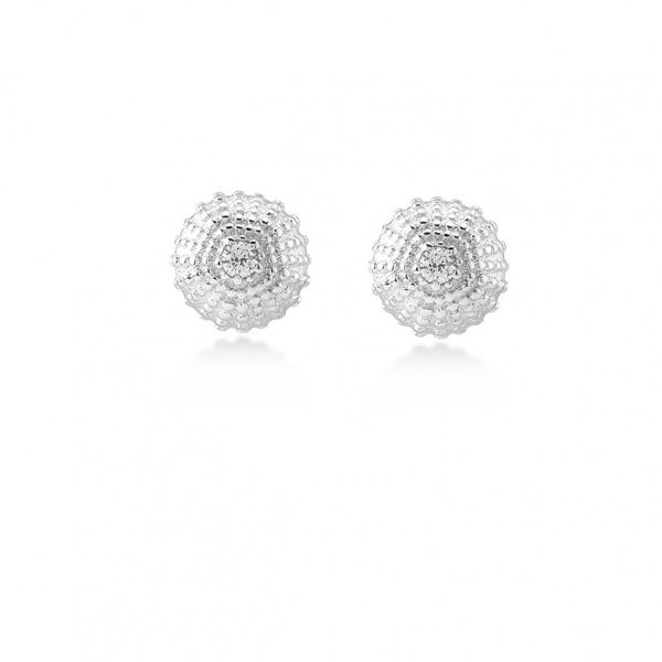 2. Orecchini mini “riccio di mare” grigio argento Kurshuni Gioielli kr873k-30yg