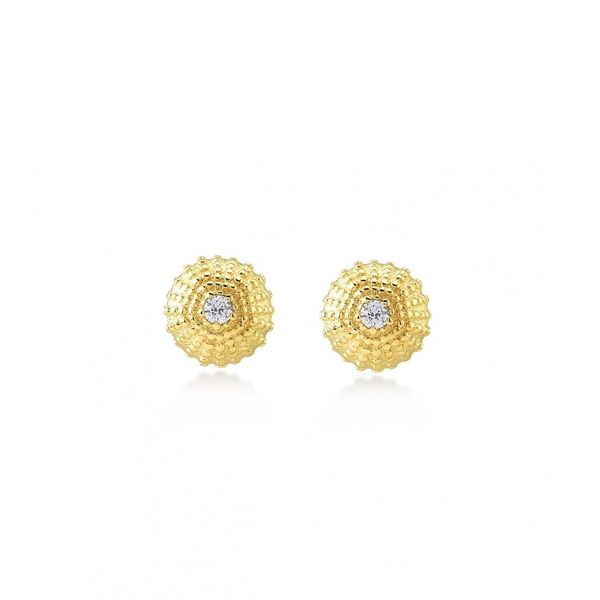 2. Sea Urchin, sterling silver earrings Gold Kurshuni Gioielli kr873k-30yg