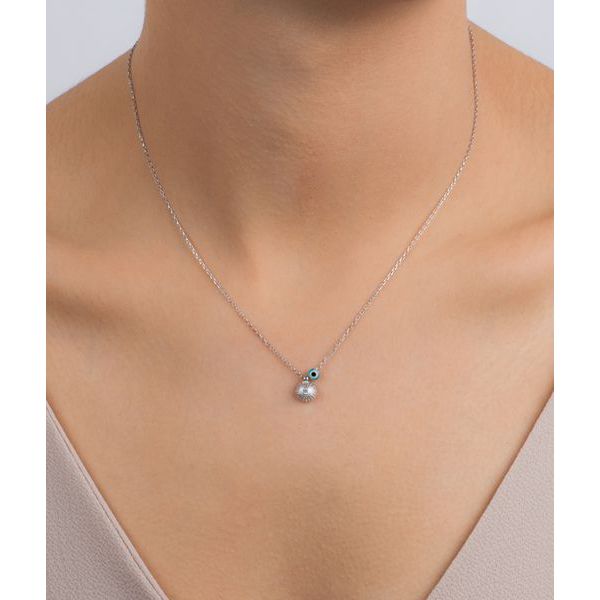 Collana mini riccio di mare grigio argento Kurshuni Gioielli
