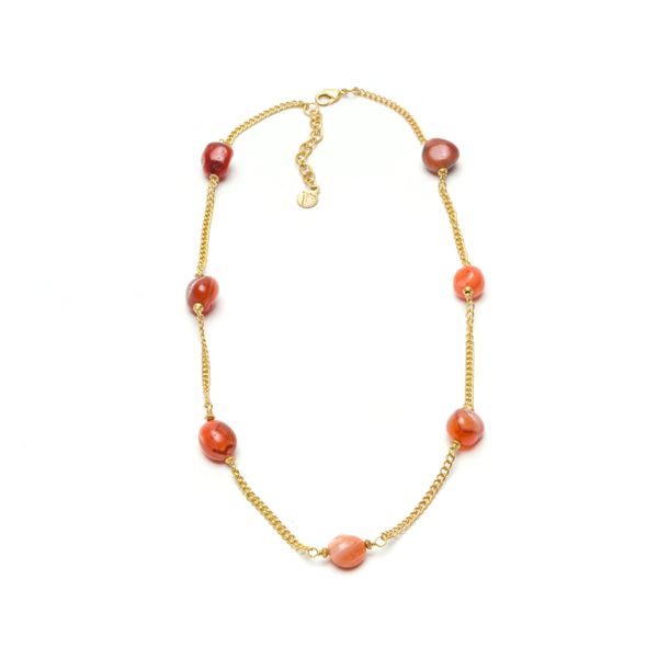 Collana girocollo corniola Marrone VestoPazzo