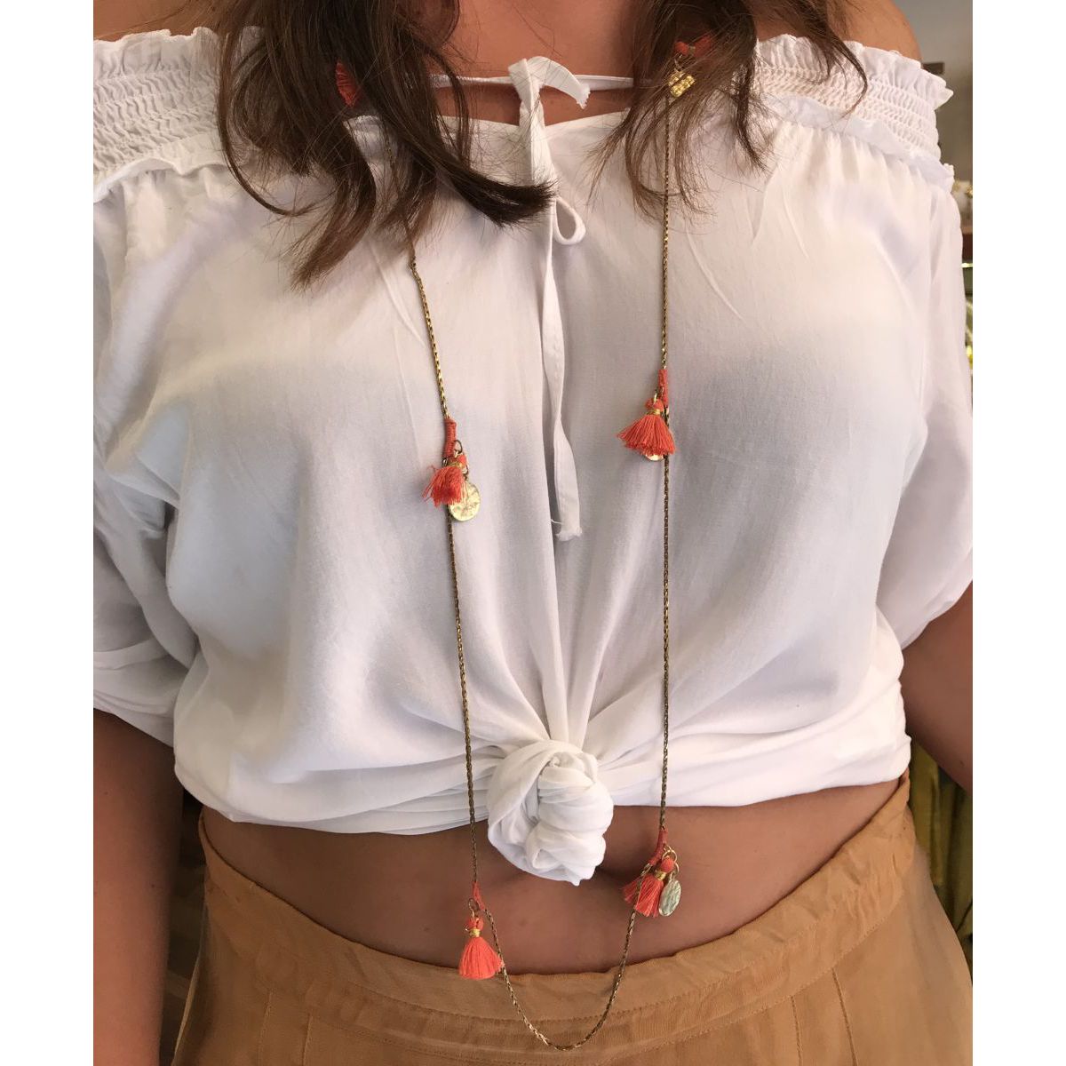 2. Tuhina necklace N319 Orange House Of Tuhina th-n319