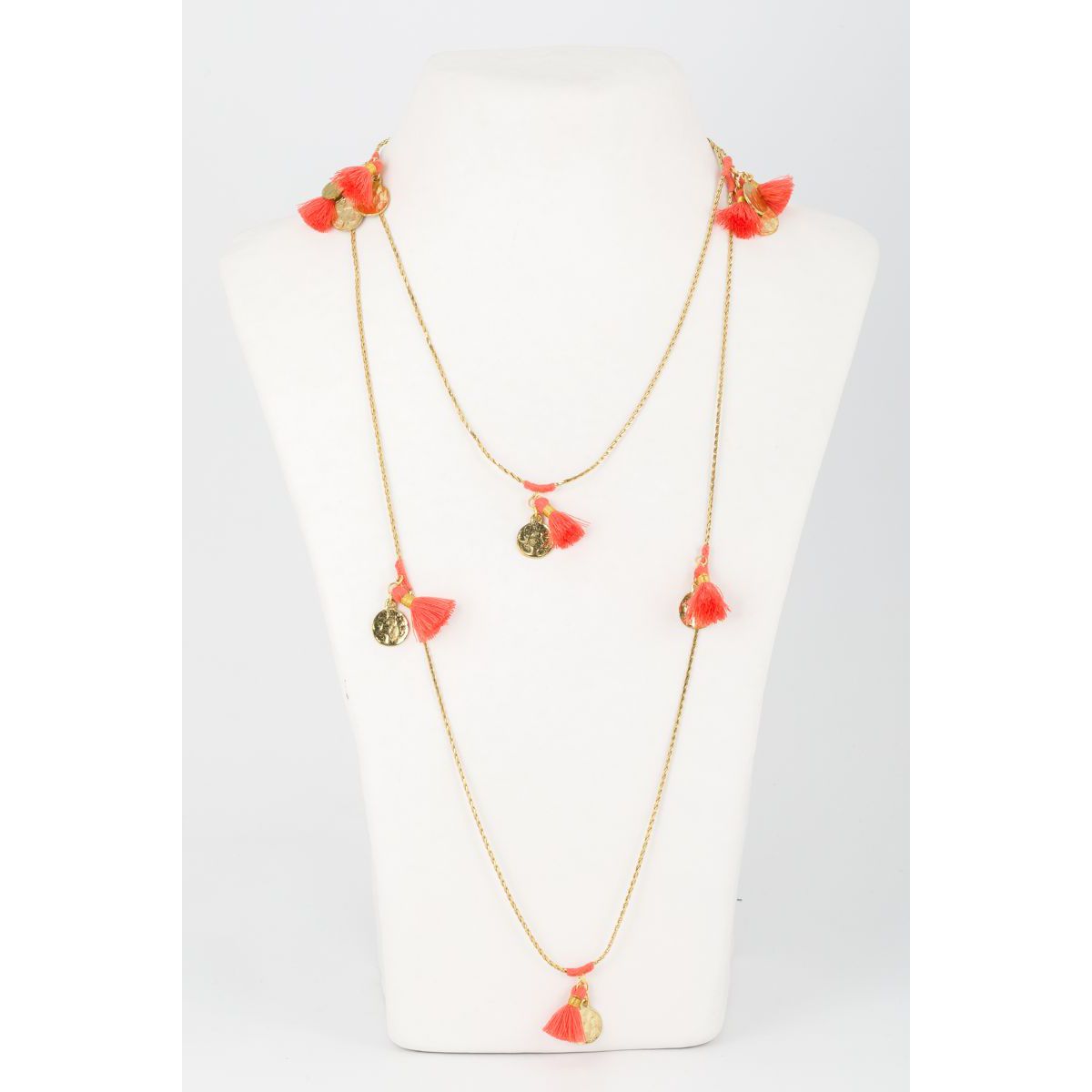 1. Tuhina necklace N319 Orange House Of Tuhina th-n319