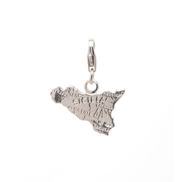 Sicily Charm Engraved silver grey BRASS Workshop